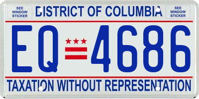 DC license plate EQ4686
