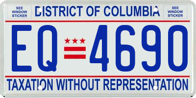 DC license plate EQ4690