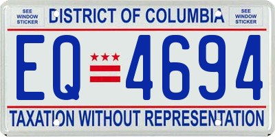 DC license plate EQ4694
