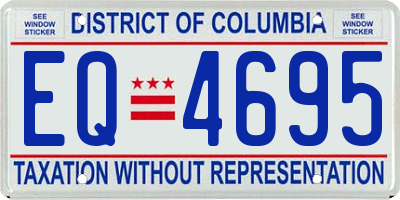 DC license plate EQ4695