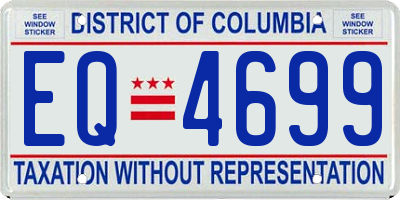 DC license plate EQ4699