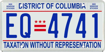 DC license plate EQ4741