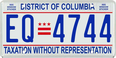 DC license plate EQ4744