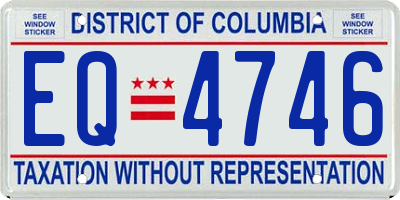 DC license plate EQ4746