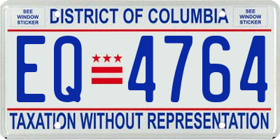 DC license plate EQ4764