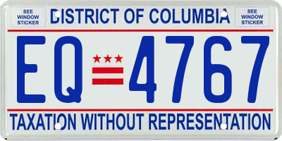 DC license plate EQ4767