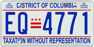 DC license plate EQ4771