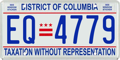 DC license plate EQ4779