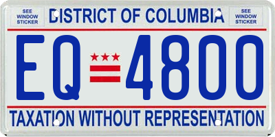 DC license plate EQ4800
