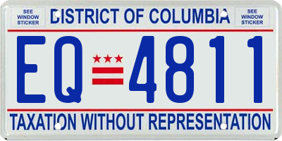 DC license plate EQ4811