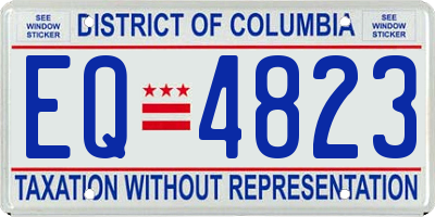 DC license plate EQ4823