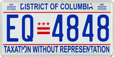 DC license plate EQ4848