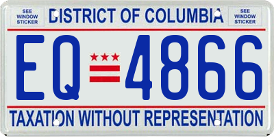 DC license plate EQ4866