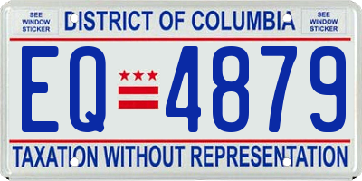 DC license plate EQ4879