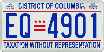 DC license plate EQ4901