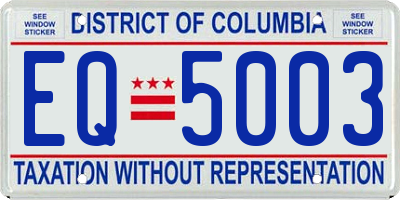 DC license plate EQ5003