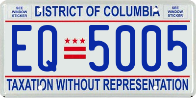 DC license plate EQ5005
