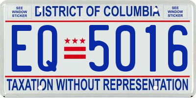 DC license plate EQ5016