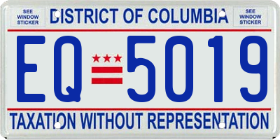 DC license plate EQ5019