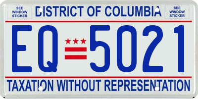 DC license plate EQ5021