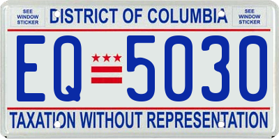 DC license plate EQ5030