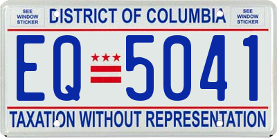 DC license plate EQ5041