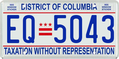 DC license plate EQ5043