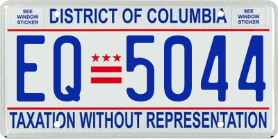 DC license plate EQ5044