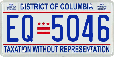 DC license plate EQ5046