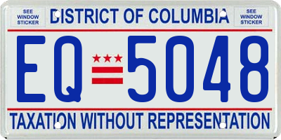 DC license plate EQ5048