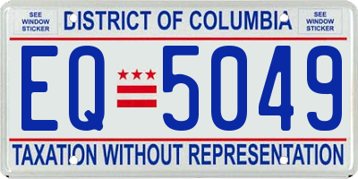DC license plate EQ5049