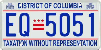 DC license plate EQ5051