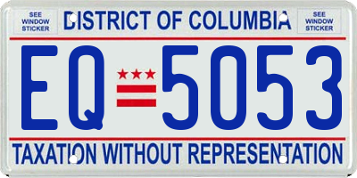 DC license plate EQ5053