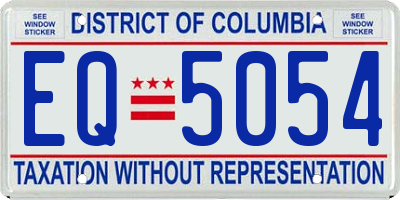 DC license plate EQ5054