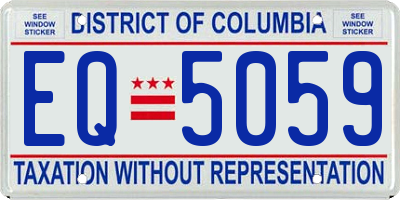 DC license plate EQ5059