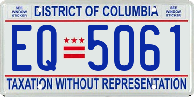 DC license plate EQ5061
