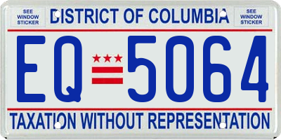 DC license plate EQ5064