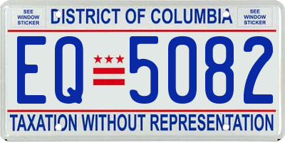 DC license plate EQ5082