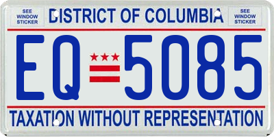 DC license plate EQ5085