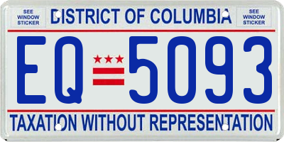 DC license plate EQ5093