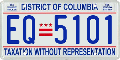 DC license plate EQ5101