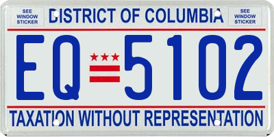 DC license plate EQ5102