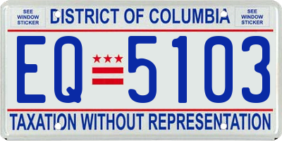 DC license plate EQ5103