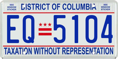 DC license plate EQ5104