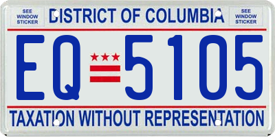 DC license plate EQ5105