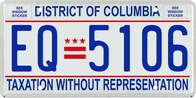 DC license plate EQ5106