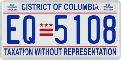 DC license plate EQ5108