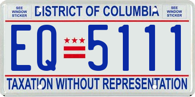 DC license plate EQ5111