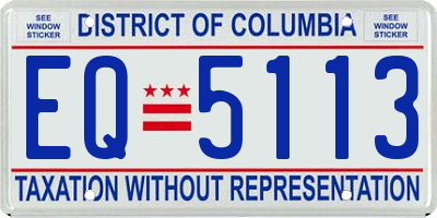DC license plate EQ5113