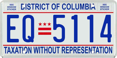 DC license plate EQ5114